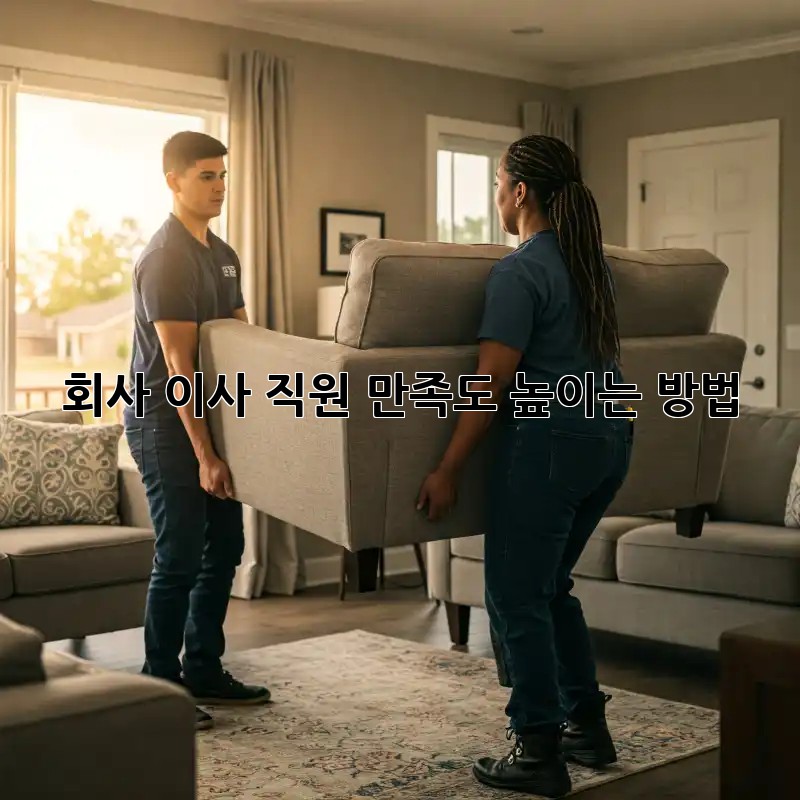 회사 이사, 직원 만족도 높이는 방법