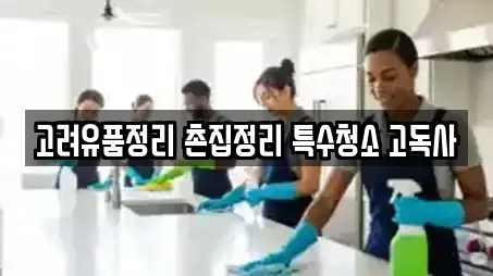 고려유품정리 촌집정리 특수청소 고독사