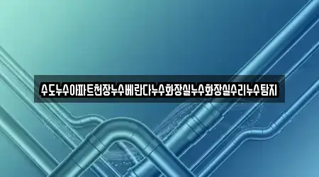 수도누수아파트천장누수베란다누수화장실누수화장실수리누수탐지