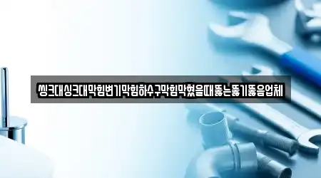 씽크대싱크대막힘변기막힘하수구막힘막혔을때뚫는뚫기뚫음업체