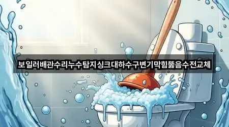 보일러배관수리누수탐지싱크대하수구변기막힘뚫음수전교체