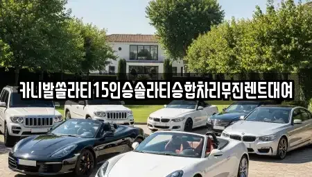경남 창원시 마산합포구 장군동2가 렌트카 전문 카니발쏠라티15인승솔라티승합차리무진렌트대여